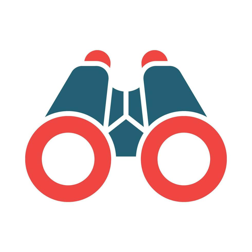 Binoculars Vector Glyph Two Color Icon For Personal And Commercial Use.