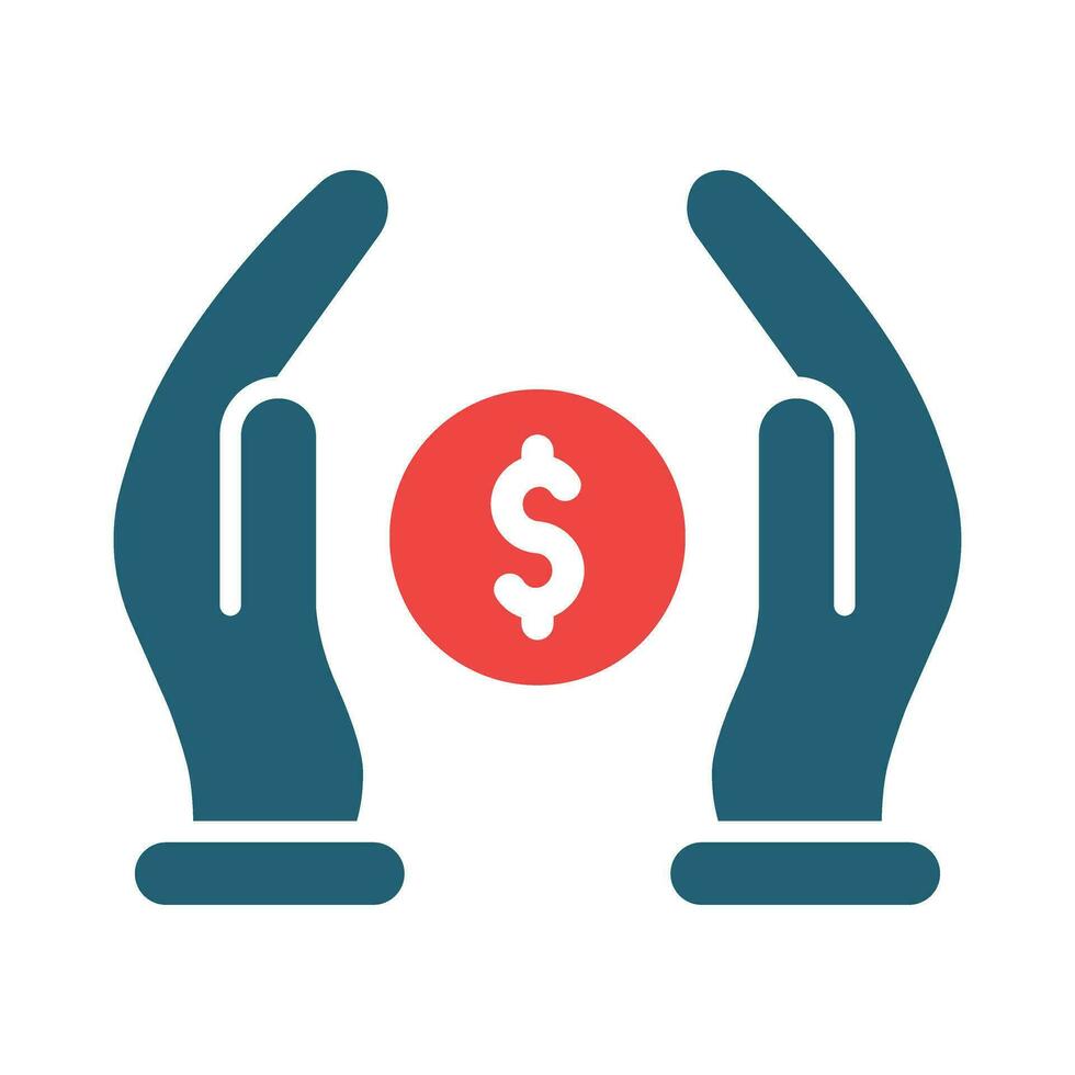Savings Vector Glyph Two Color Icon For Personal And Commercial Use.