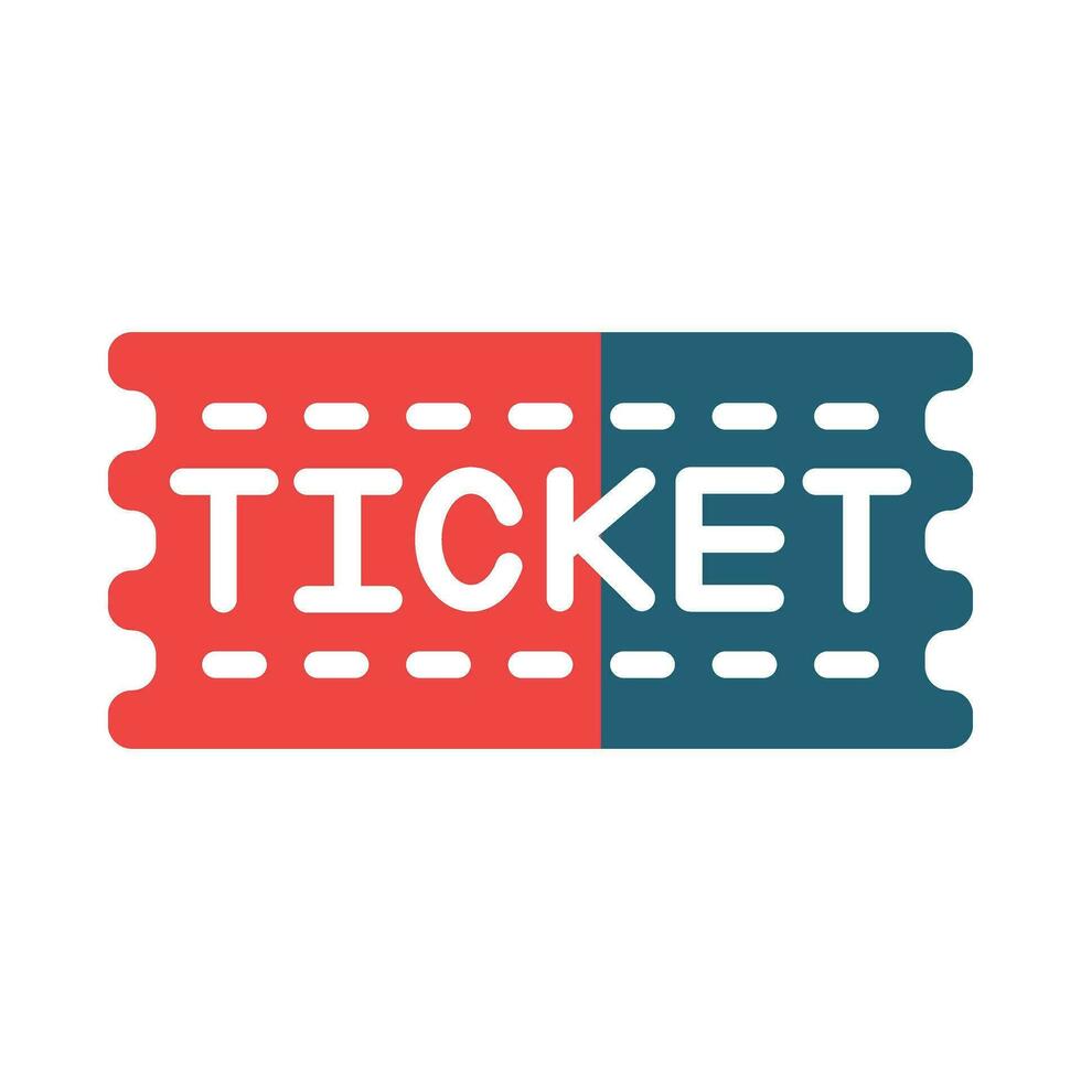 Ticket Vector Glyph Two Color Icon For Personal And Commercial Use.