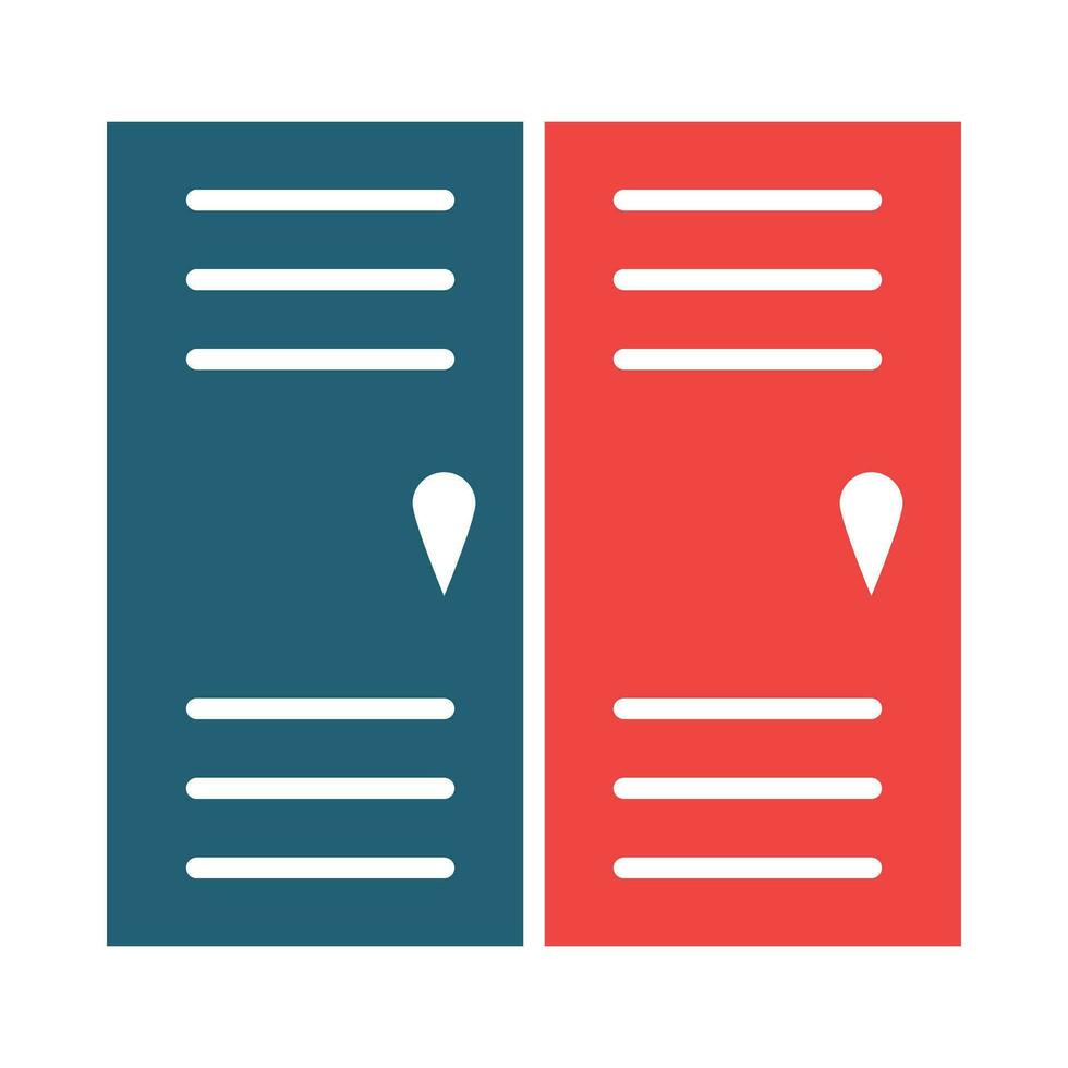 Locker Vector Glyph Two Color Icon For Personal And Commercial Use.