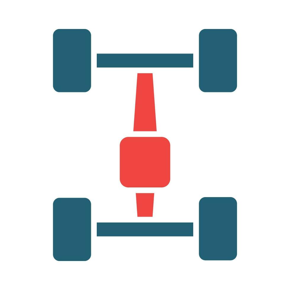Axletree Vector Glyph Two Color Icon For Personal And Commercial Use.