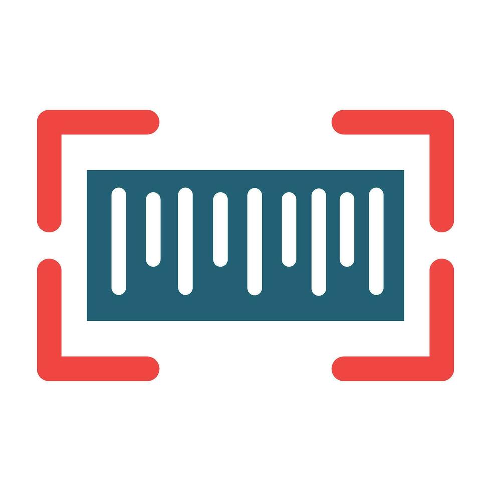 Bar Code Vector Glyph Two Color Icon For Personal And Commercial Use.