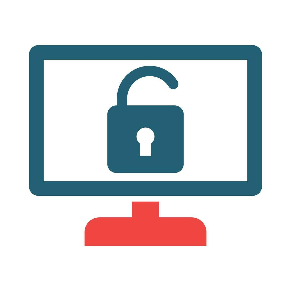 Cyber Attack Vector Glyph Two Color Icon For Personal And Commercial Use.