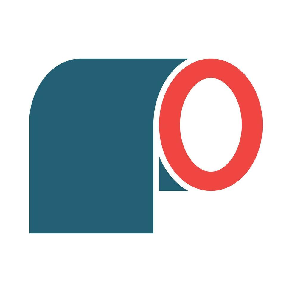 Toilet Paper Vector Glyph Two Color Icon For Personal And Commercial Use.