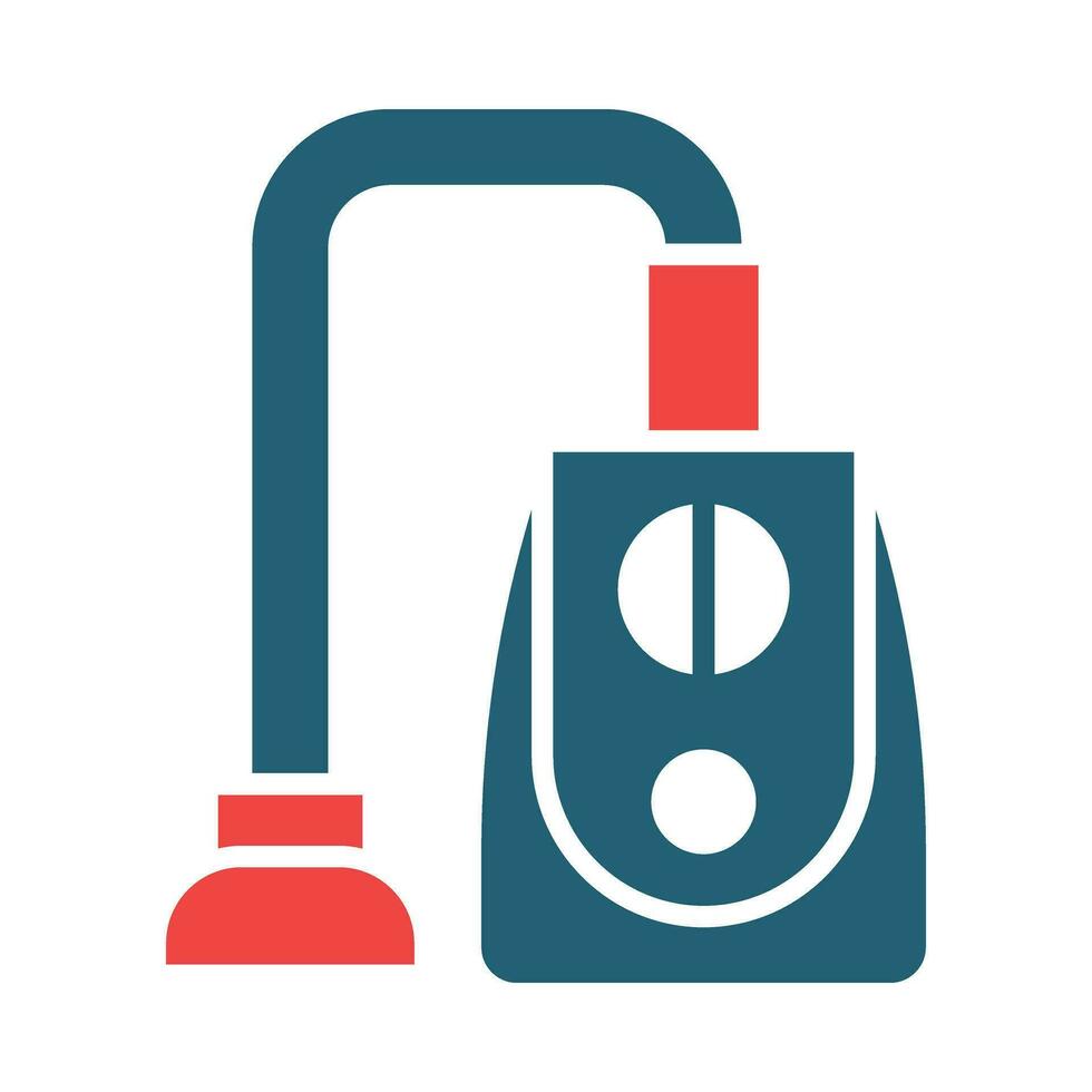 Vacuum Cleaner Vector Glyph Two Color Icon For Personal And Commercial Use.