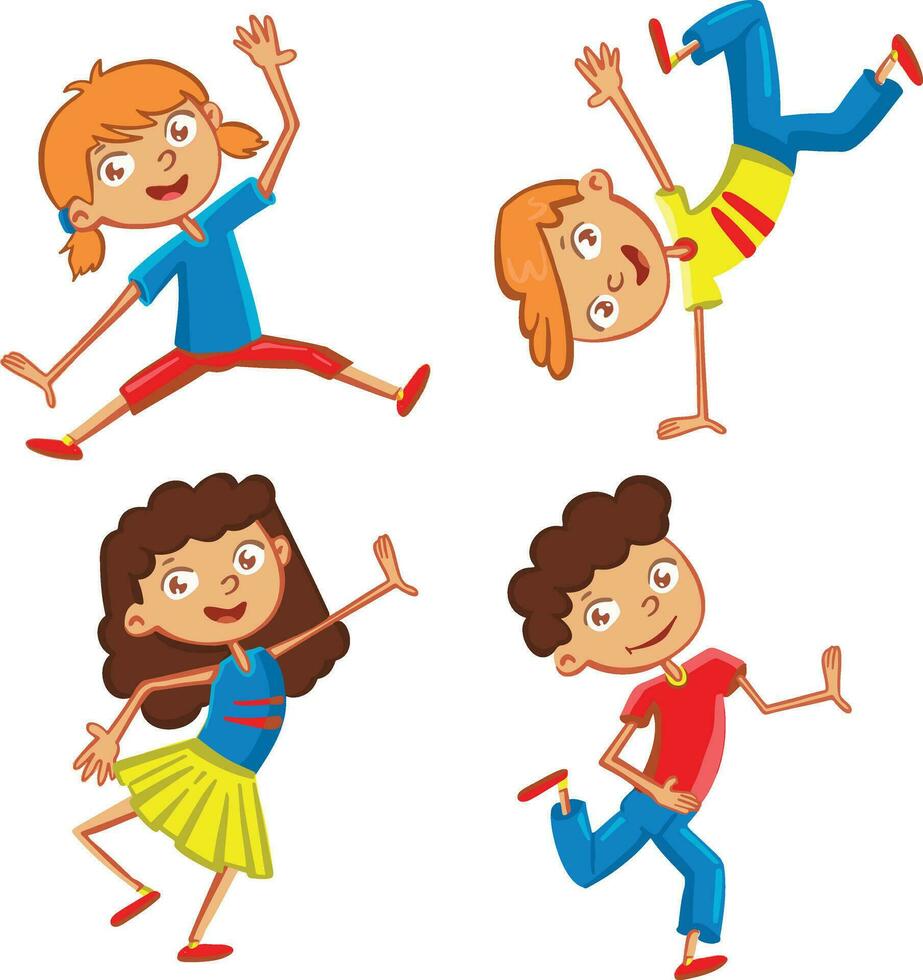 Active kids icon symbol, sport, fun vector