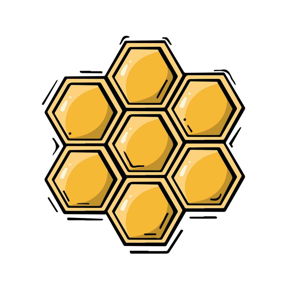 honeycomb, hexagon, vector illustration