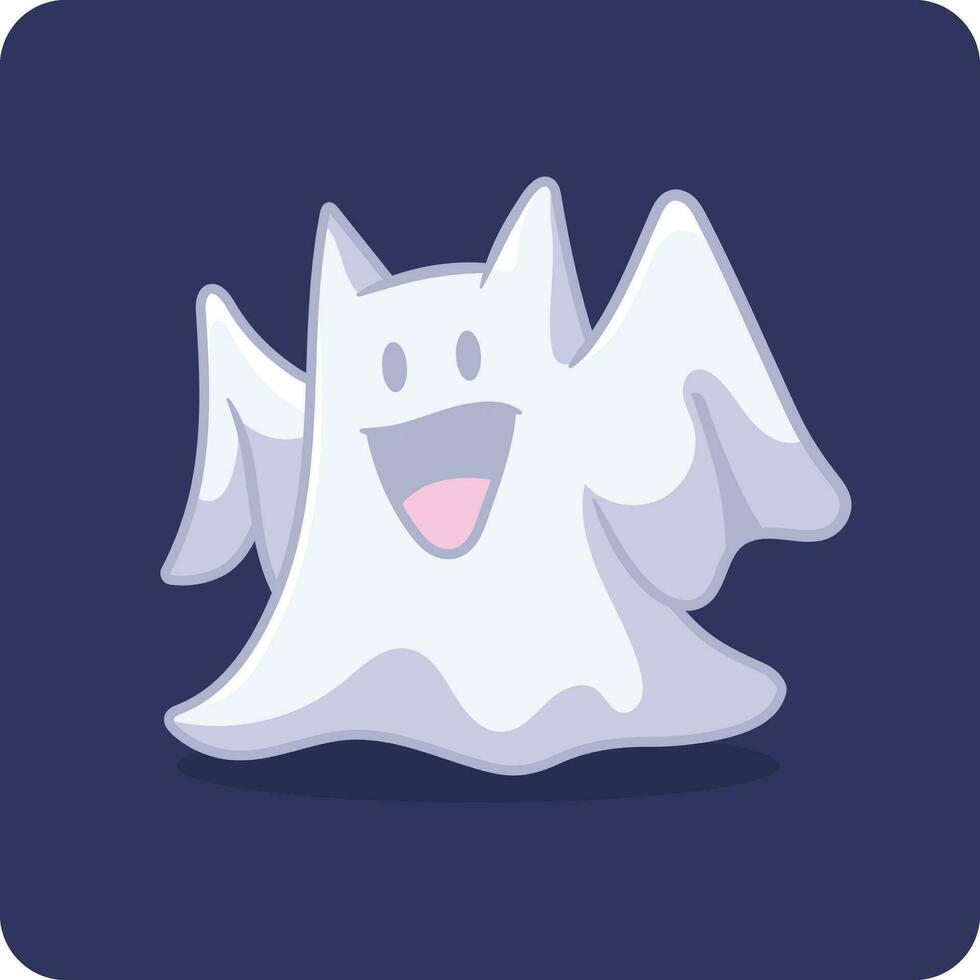 Halloween ghost, flat scary ghostly monsters, cute ghost icon, Cute cartoon spooky character, halloween decoration. vector