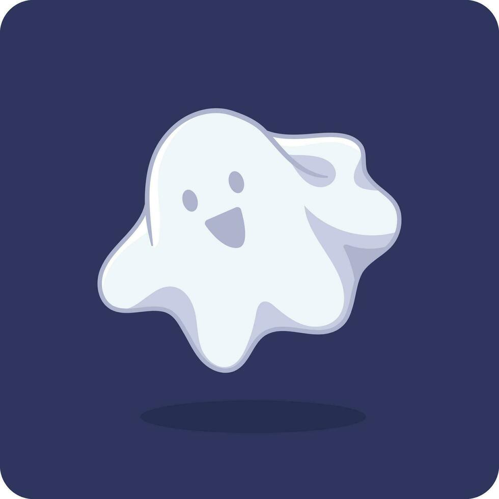 Víspera de Todos los Santos fantasma, plano de miedo fantasmal monstruos, linda fantasma icono, linda dibujos animados escalofriante personaje, Víspera de Todos los Santos decoración. vector