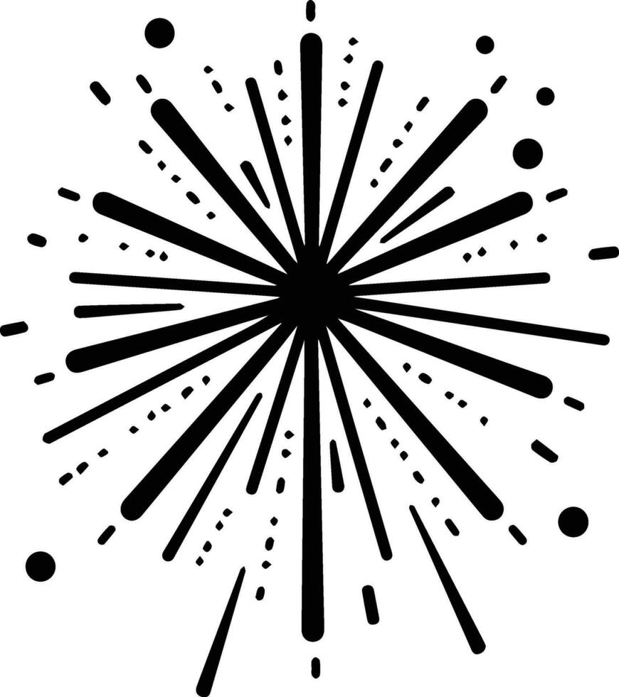fireworks or cracker logo in flat line art style vector