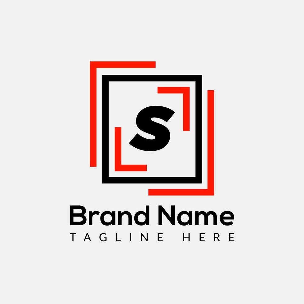 Abstract S letter modern initial Tech lettermarks logo design vector