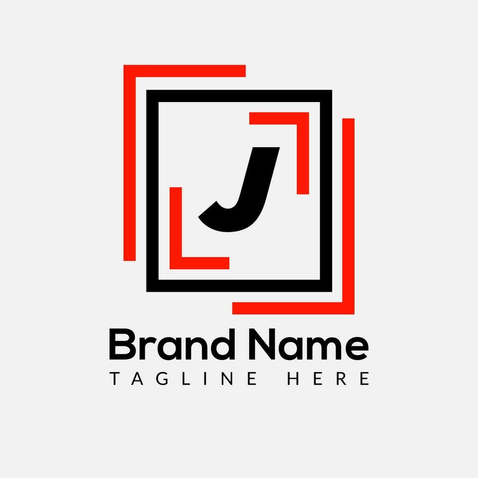 Abstract J letter modern initial lettermarks logo design vector