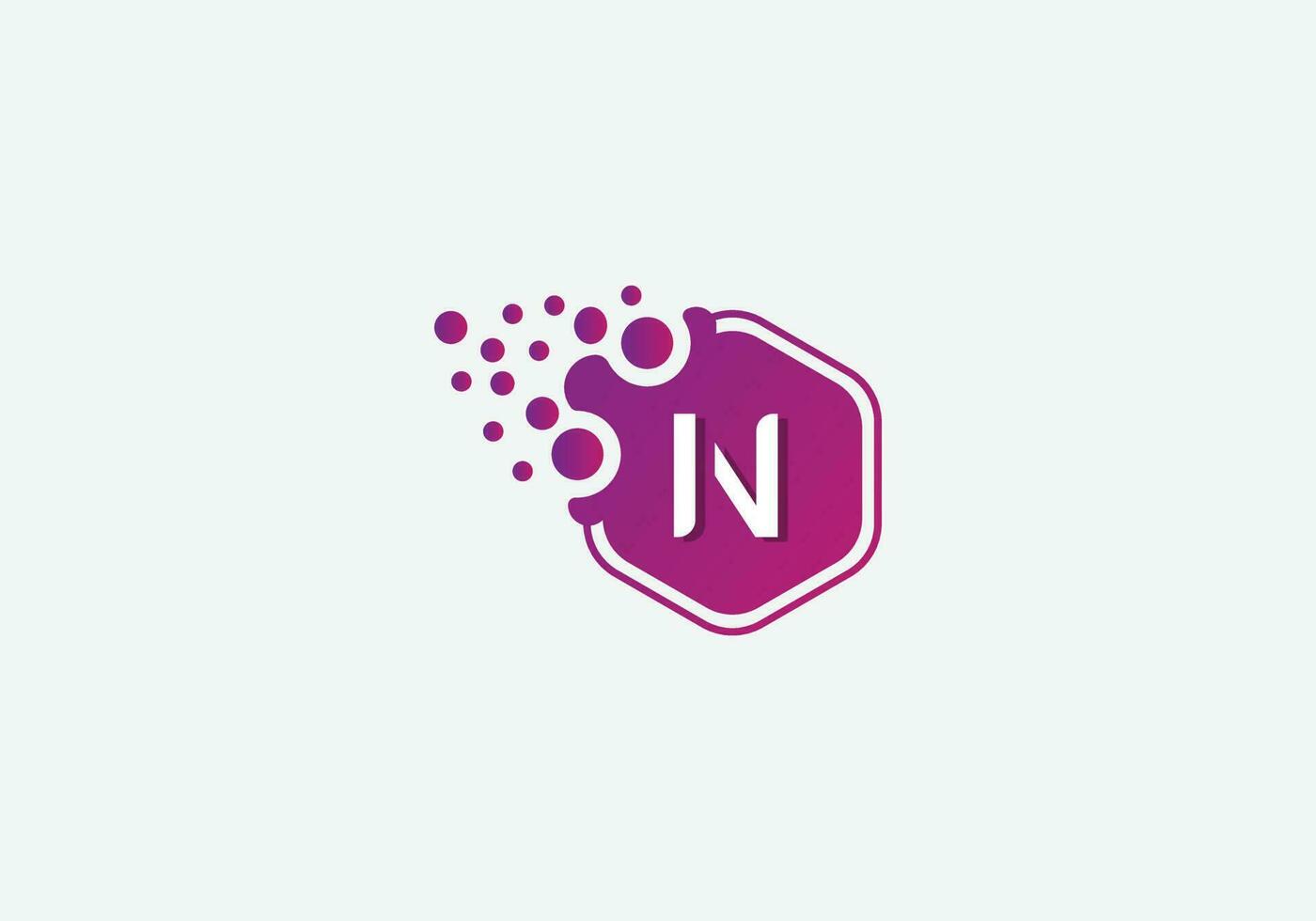 Abstract N letter modern initial lettermarks logo design vector