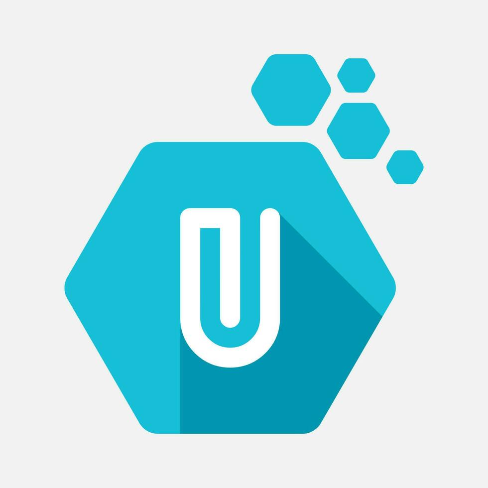 Abstract U letter modern initial lettermarks logo design vector