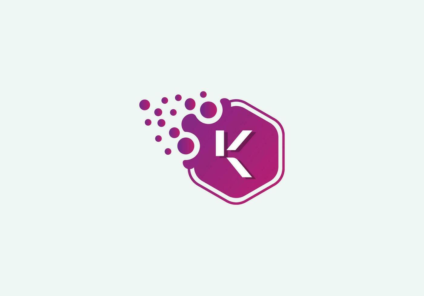 Abstract K letter modern initial lettermarks logo design vector