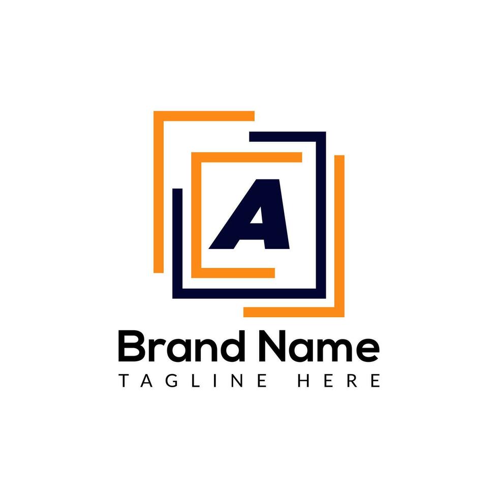 Abstract A letter modern initial lettermarks logo design vector