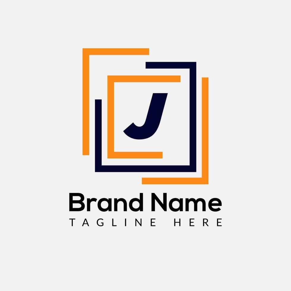 Abstract J letter modern initial lettermarks logo design vector