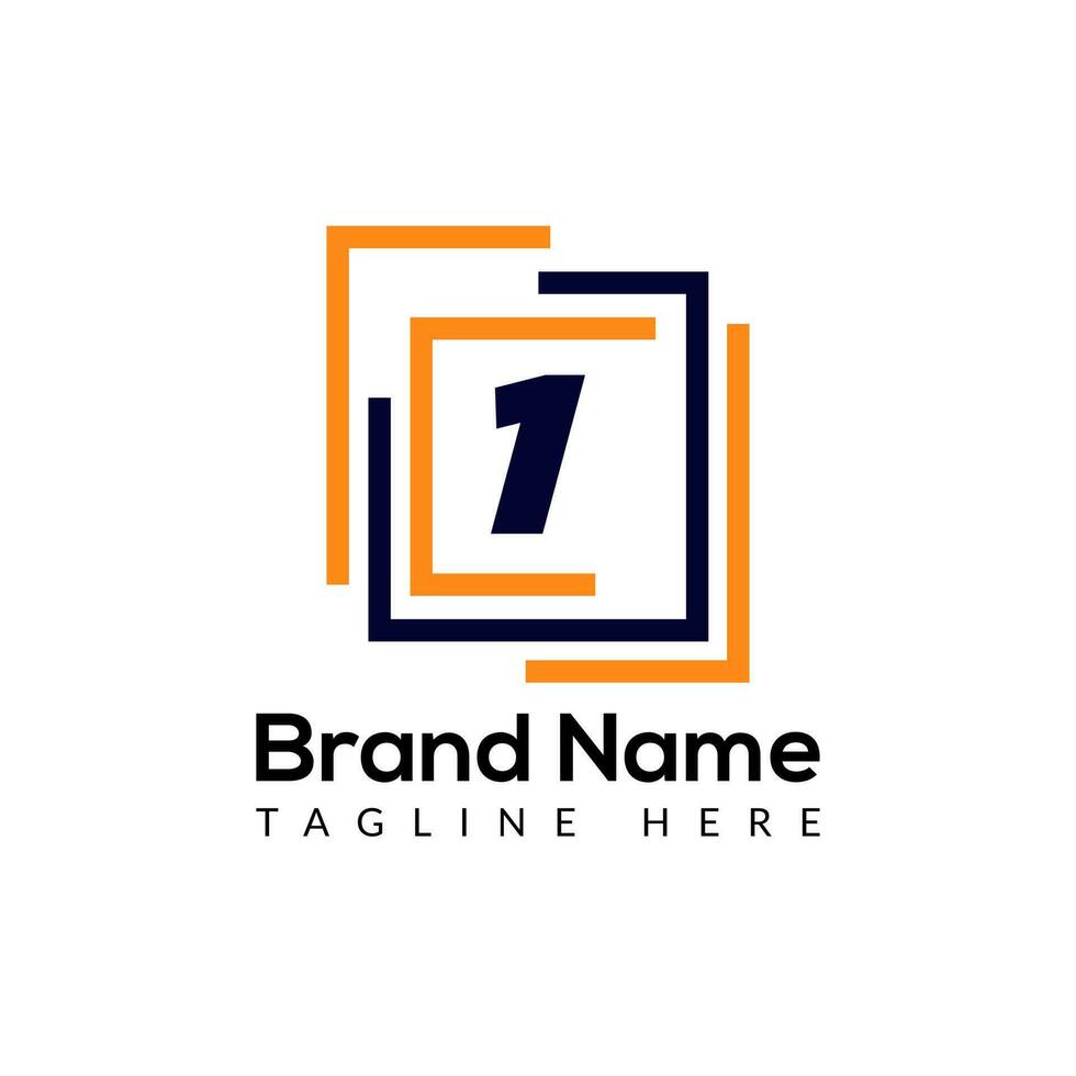 Abstract 1 letter modern initial logo design vector