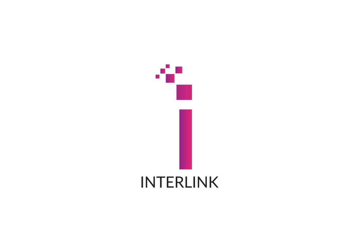 Abstract I letter modern initial lettermarks logo design vector
