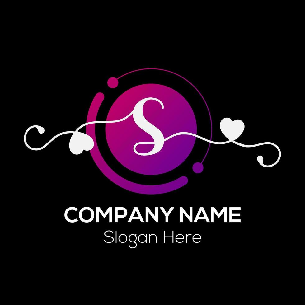 Abstract S letter modern initial Tech lettermarks logo design vector