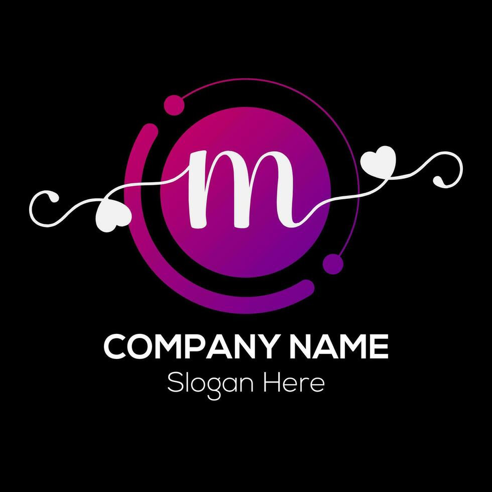 Abstract M letter modern initial lettermarks logo design vector