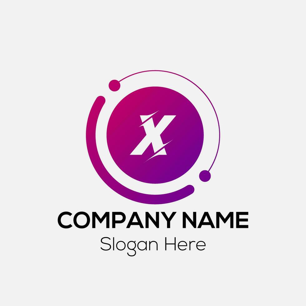 Abstract X letter modern initial lettermarks logo design vector