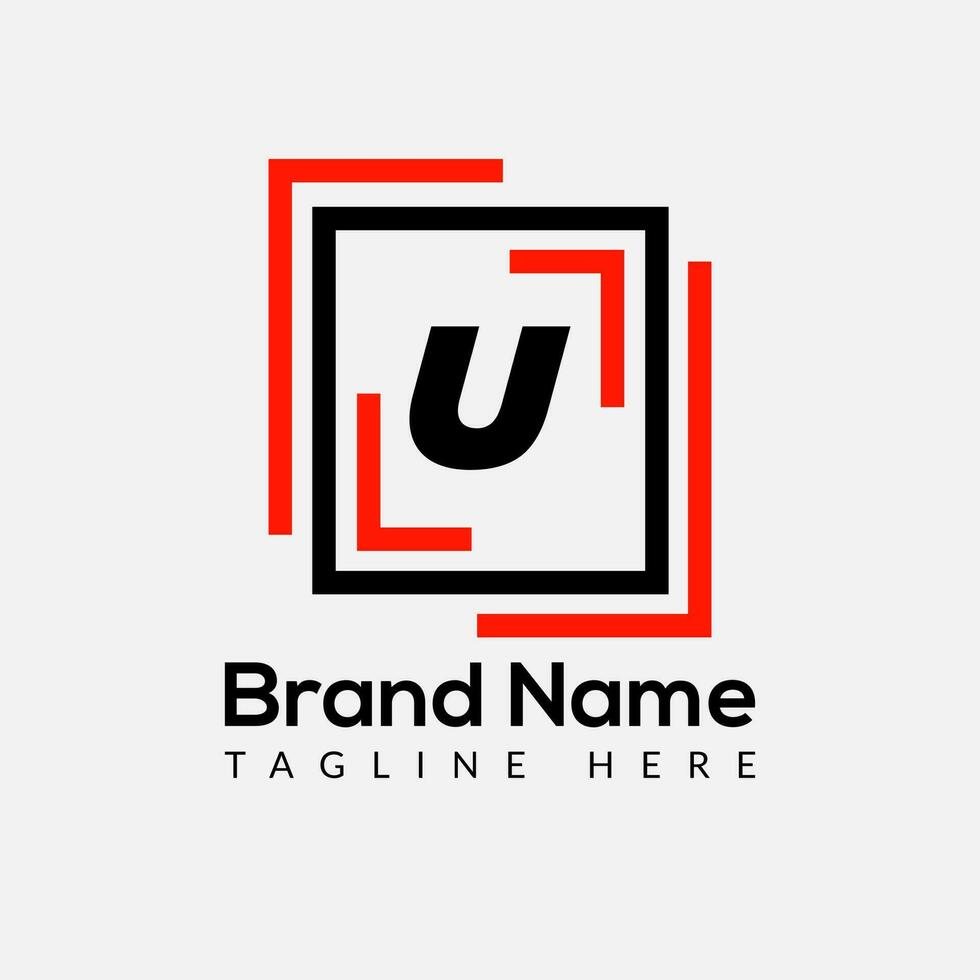 Abstract U letter modern initial lettermarks logo design vector