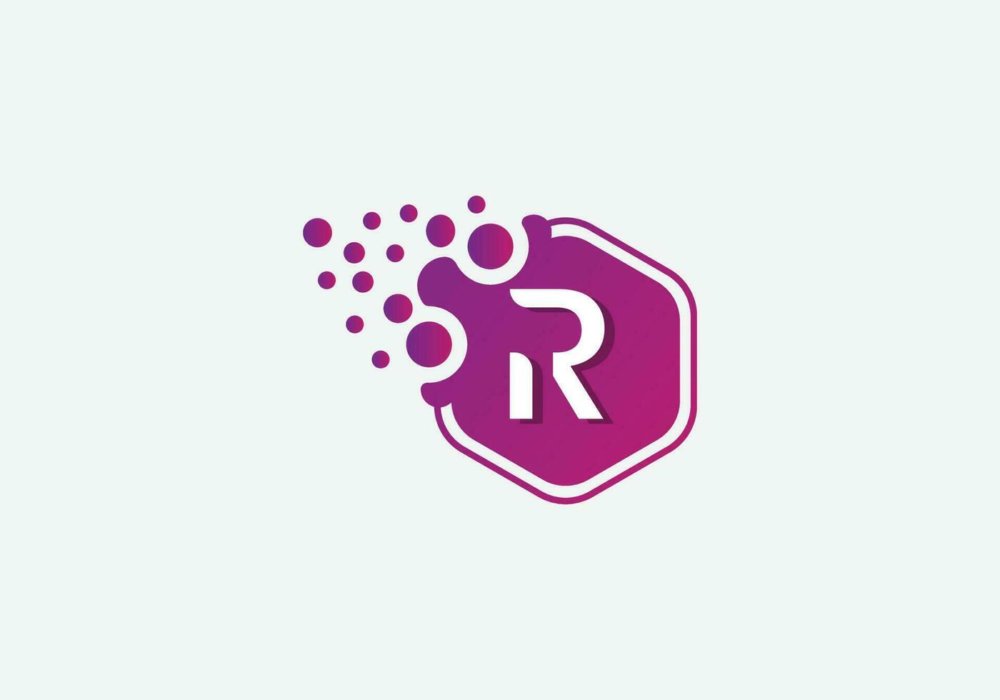diseño de logotipo de letras iniciales modernas de letra r abstracta vector