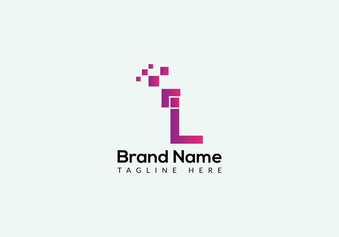 Abstract L letter modern initial lettermarks logo design vector