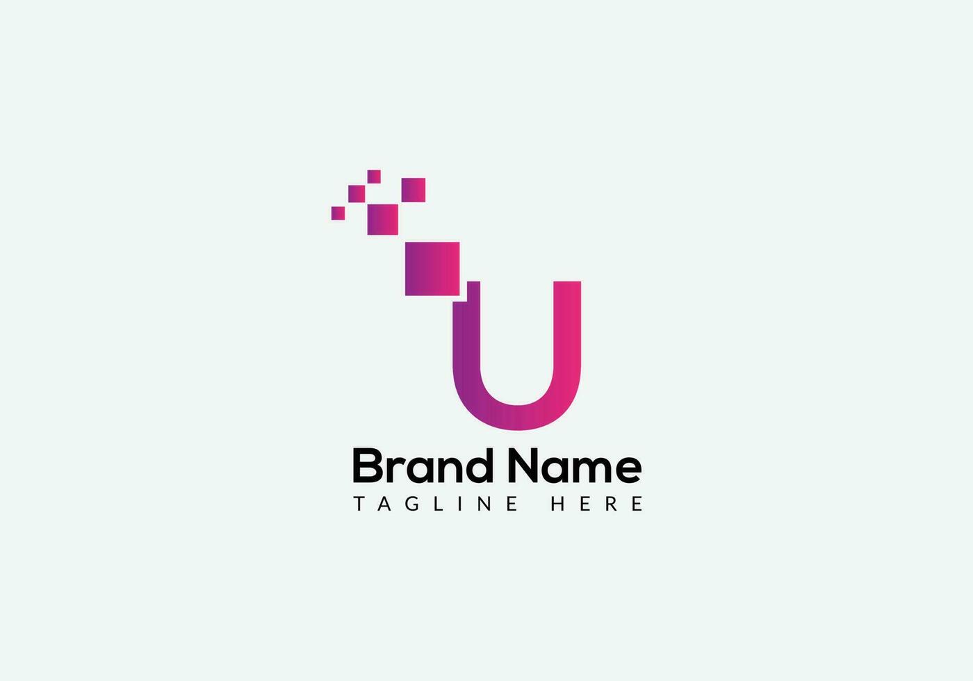 Abstract U letter modern initial lettermarks logo design vector