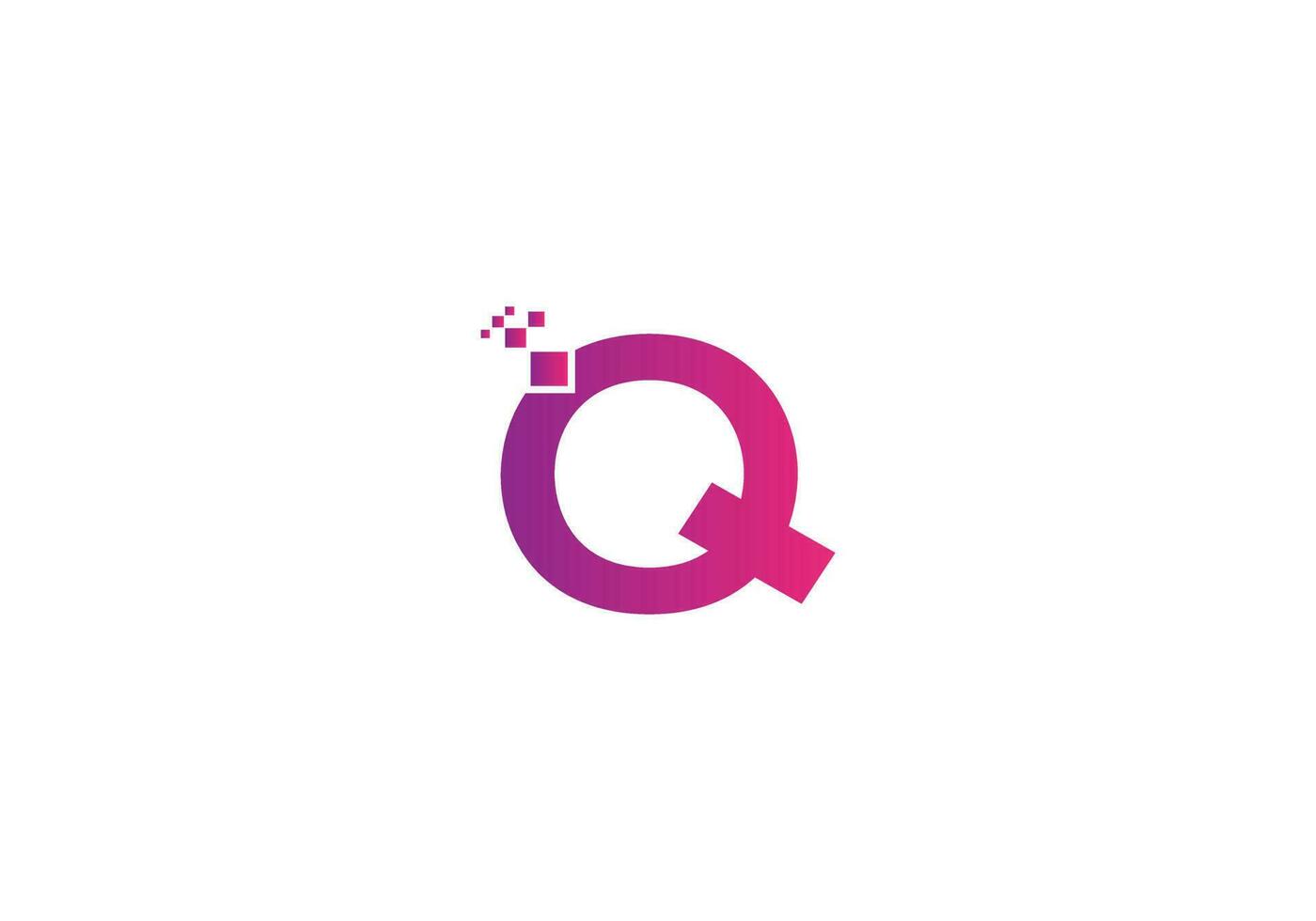 Abstract Q letter modern initial lettermarks logo design vector