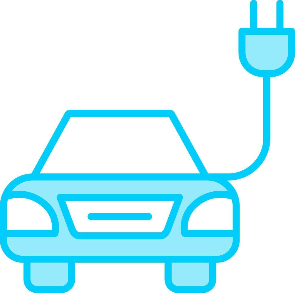 icono de vector de coche eléctrico