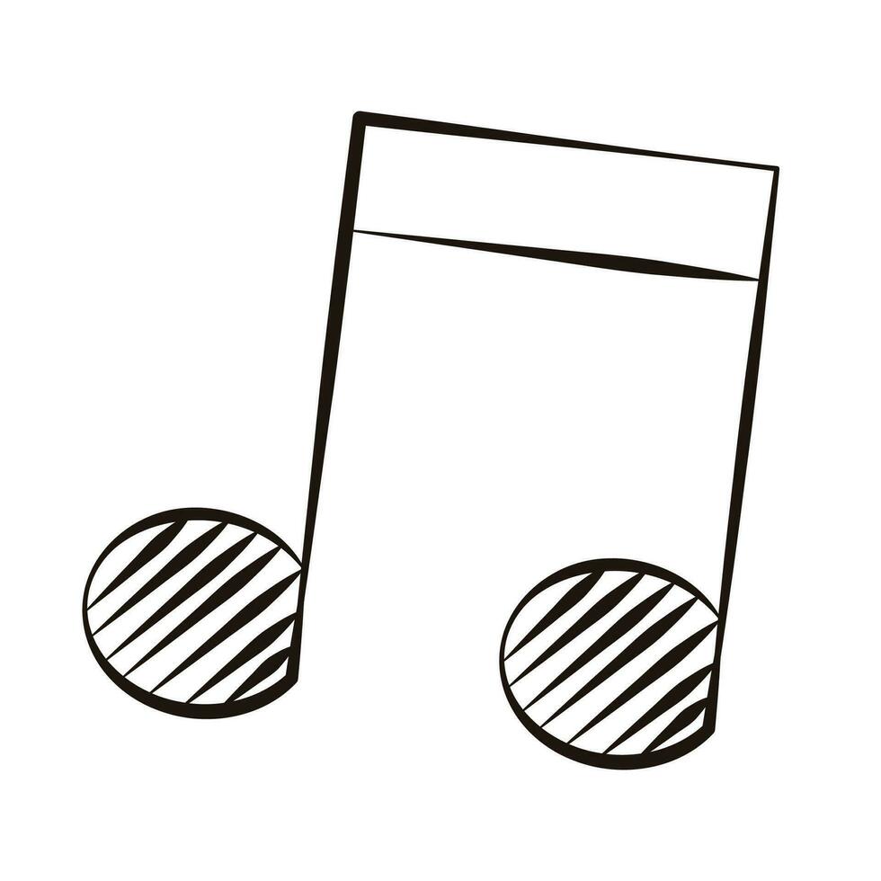 Vector musical note line icon musical note outline icon