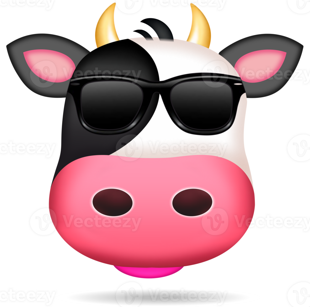 cow emoticon isolated png