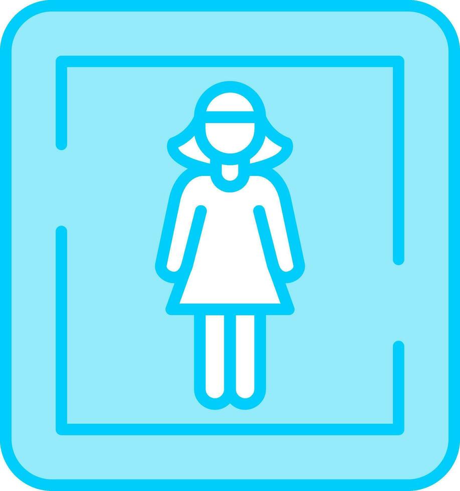 Female Toilet Sign Vector Icon