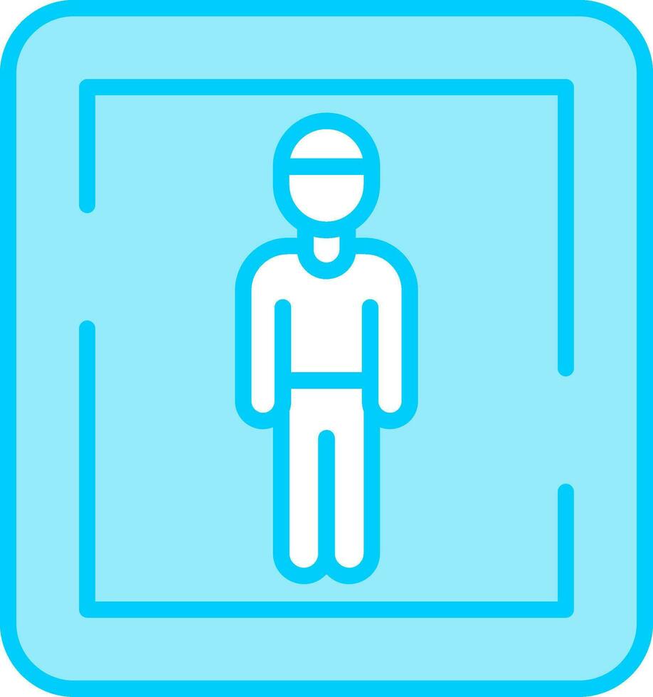 Male Toilet Sign Vector Icon