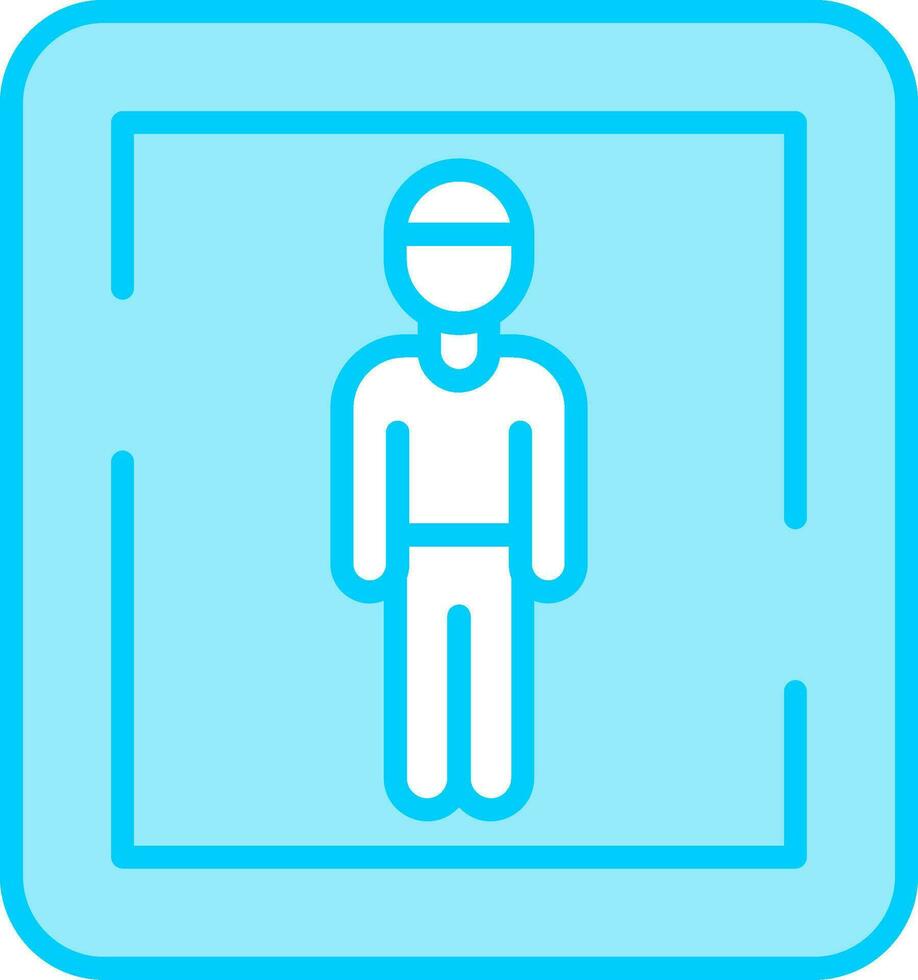 Male Toilet Sign Vector Icon