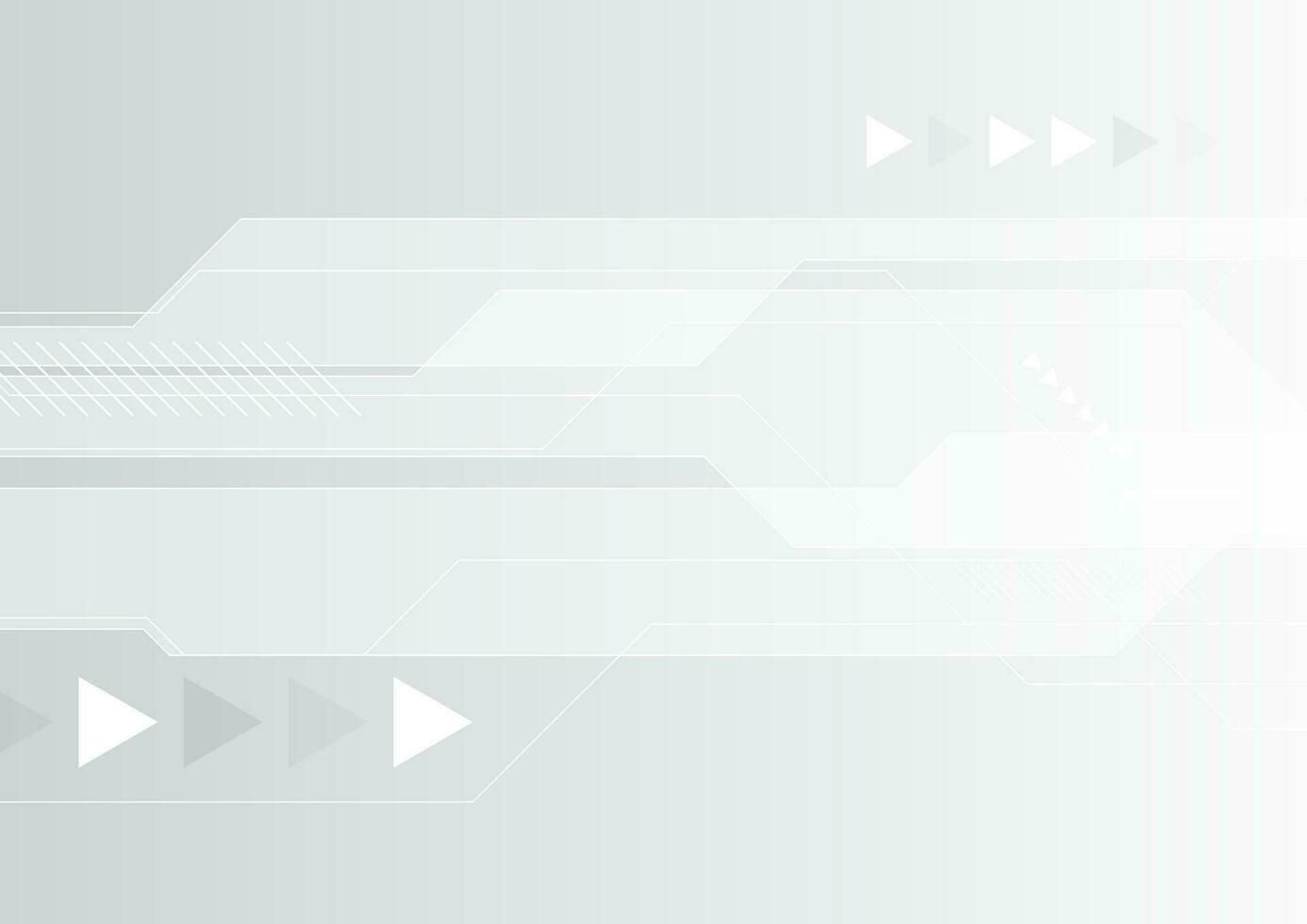 Light grey abstract technology geometric background with arrows vector