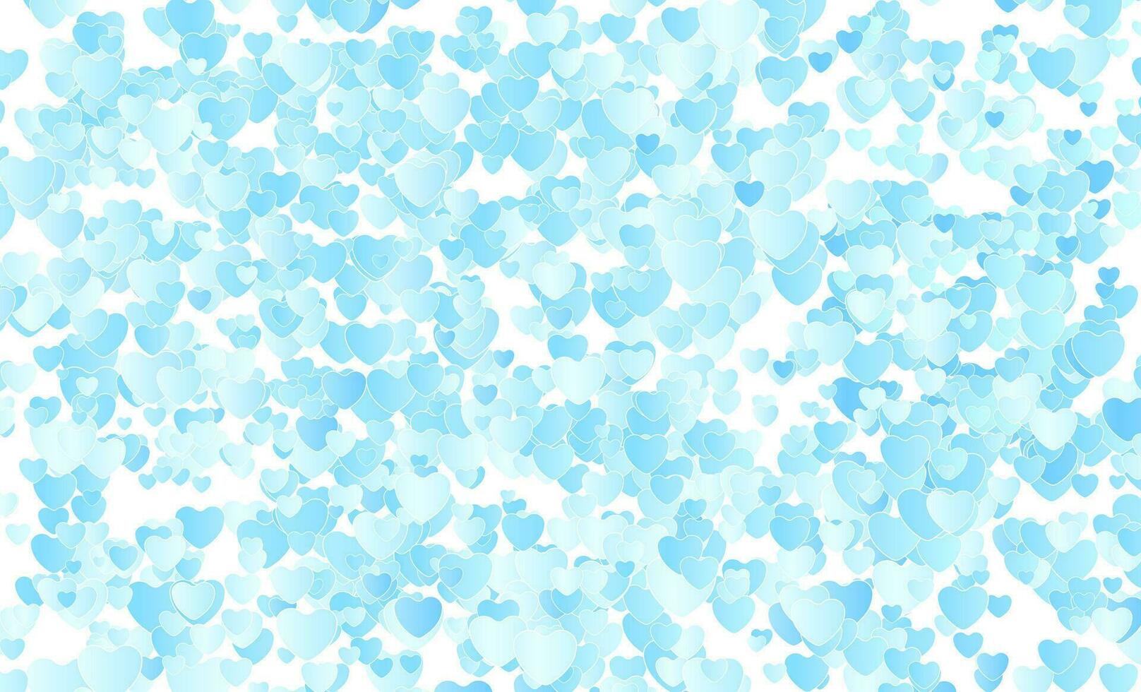 Blue white hearts abstract background vector