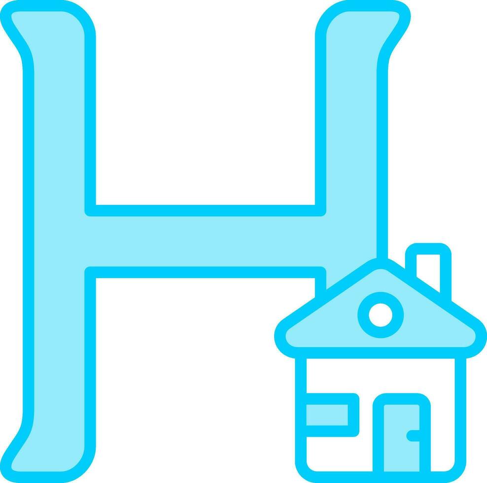 capital h vector icono