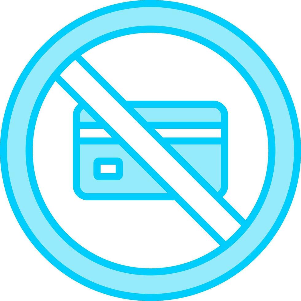 No Credit Card Vector Icon