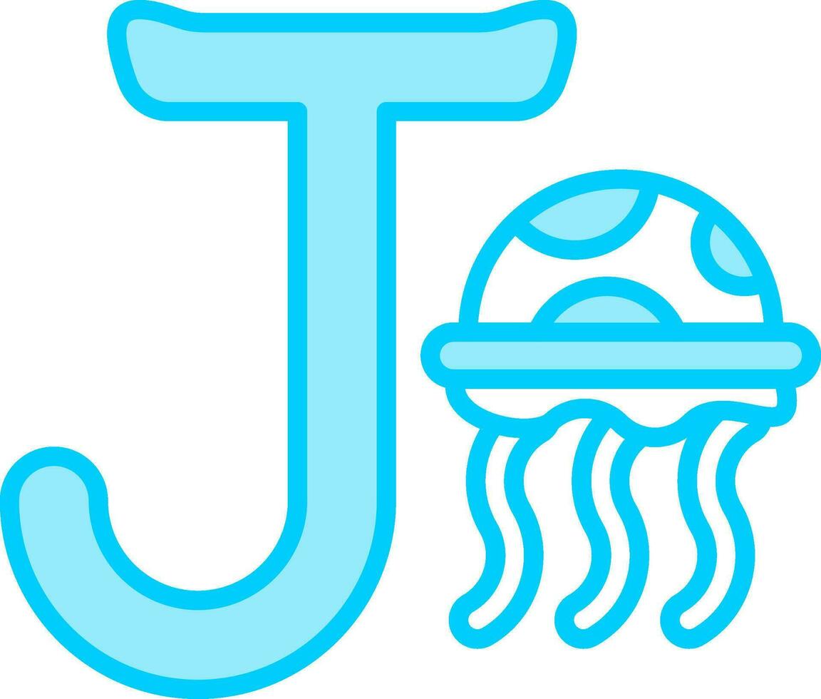 capital j vector icono