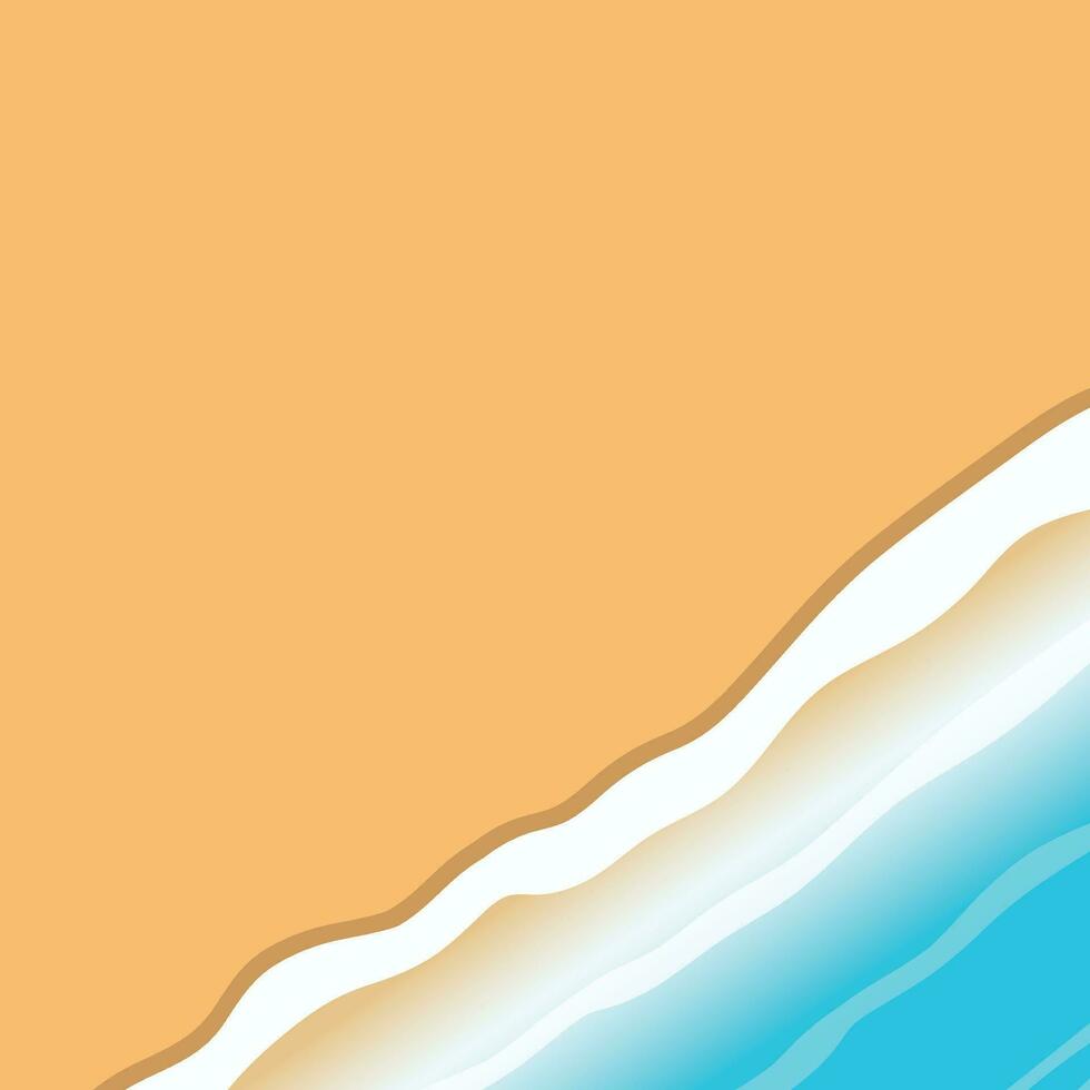Vector beach sea top view summer concept