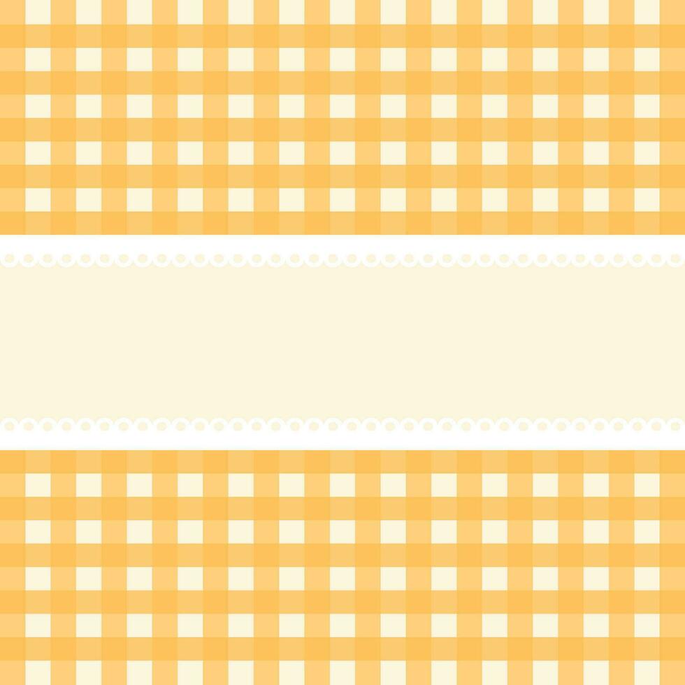Vector card with yellow checkered background