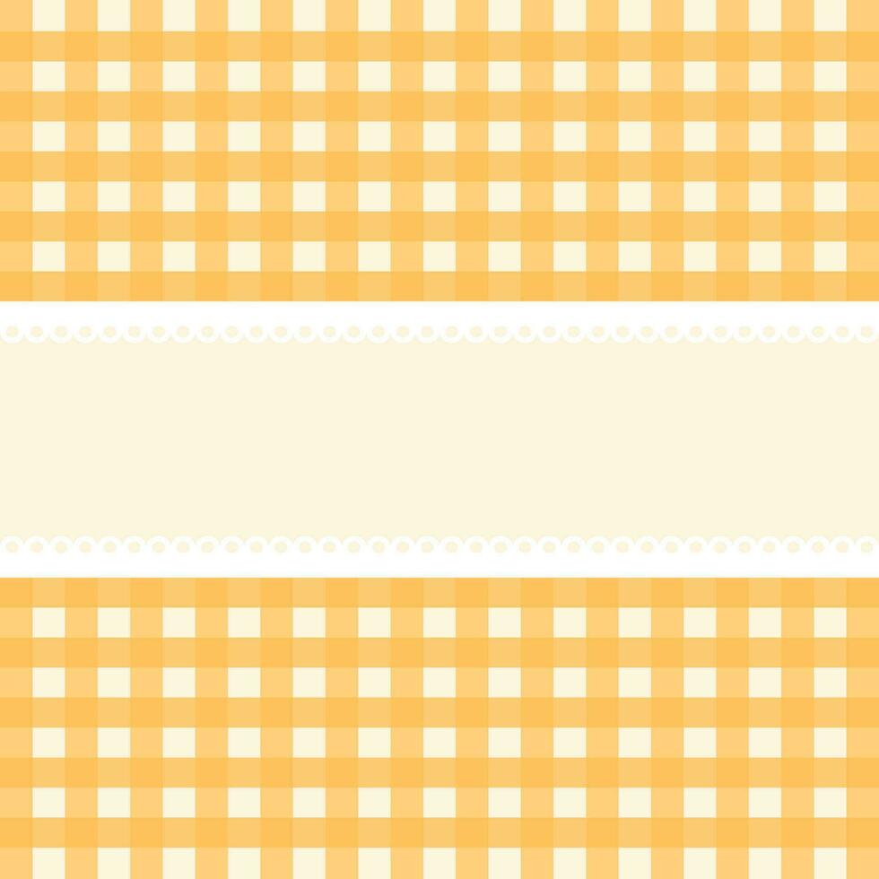 Vector card with yellow checkered background