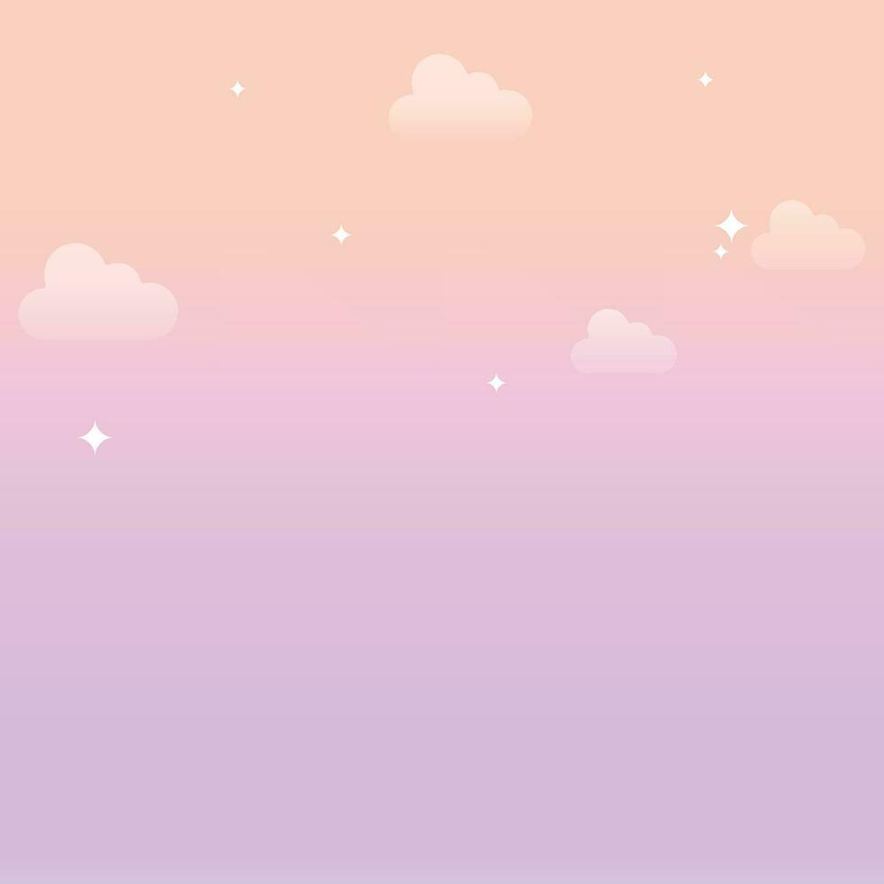 Vector gradient pastel sky background design