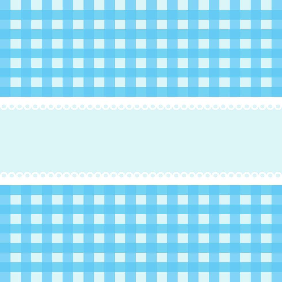 Vector card with blue checkered background