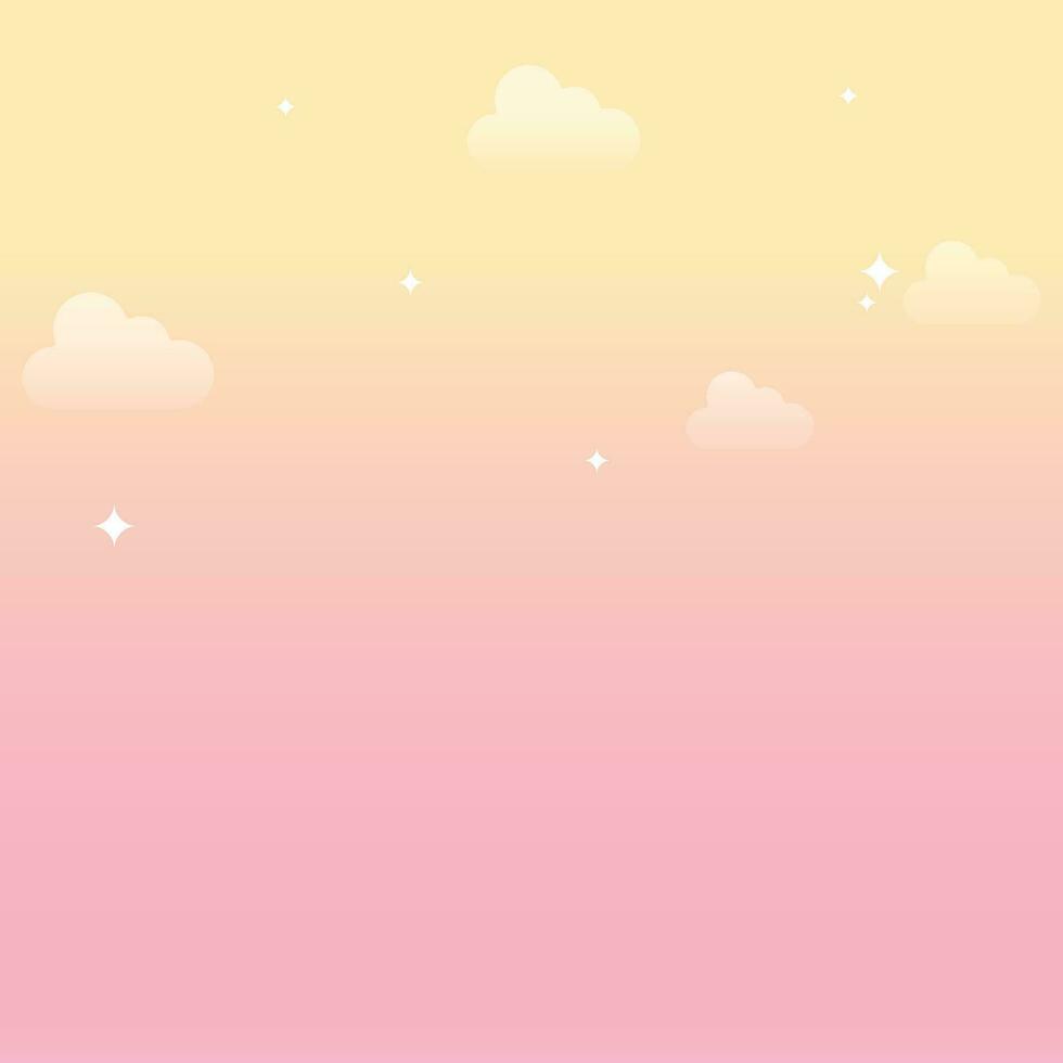 Vector gradient pastel sky background design