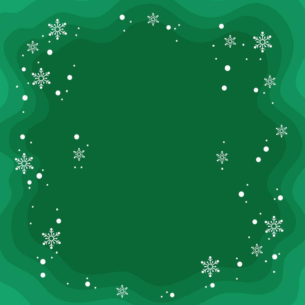 Vector hand drawn snowflake border design background