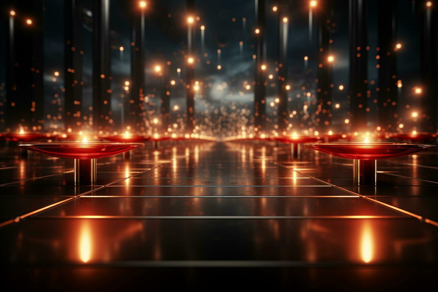 Ai Generaitve Backdrop With Illumination Of Red Spotlights For Flyers realistic image ultra hd high design photo